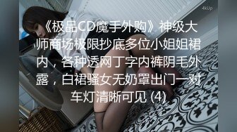 《极品CD魔手外购》神级大师商场极限抄底多位小姐姐裙内，各种透网丁字内裤阴毛外露，白裙骚女无奶罩出门一对车灯清晰可见 (4)