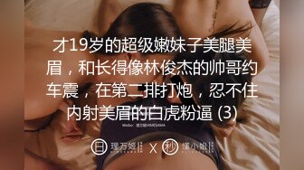 才19岁的超级嫩妹子美腿美眉，和长得像林俊杰的帅哥约车震，在第二排打炮，忍不住内射美眉的白虎粉逼 (3)